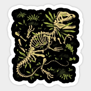 Dilophosaurus Fossils Sticker